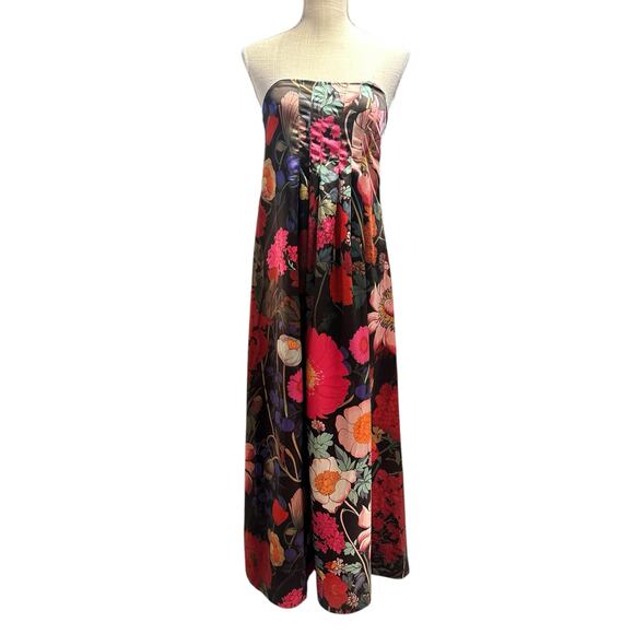 Free People Floral Maxi Dress - Pink and Black - Picture 6 of 10